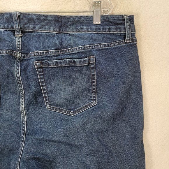 Torrid Dark Blue Denim Rinse Stretch Classic Mid Rise Slim Boyfriend Jeans - Picture 11 of 16